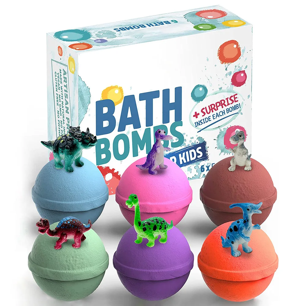 Оригинальные товары для ванны игрушечная Бомба Bubble Dino с индивидуальной упаковкой
