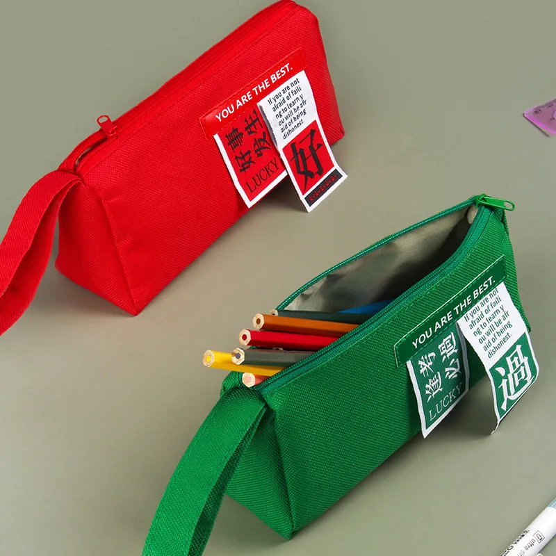 2022 New Double Layers Oxford Handbag Kids Pencil Case