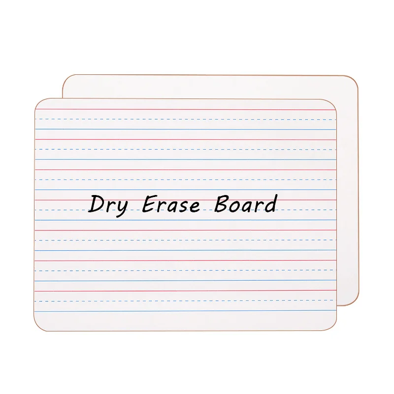 Double Sided Whiteboard Portable Home School Supplies Interactive Mini Ruled Dry Erase Memo Lap White Board