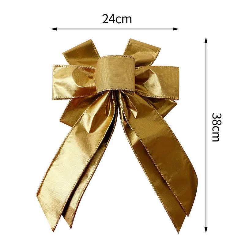 In stock wholesale holiday party ribbon bow xmas tree ornament red christmas bows