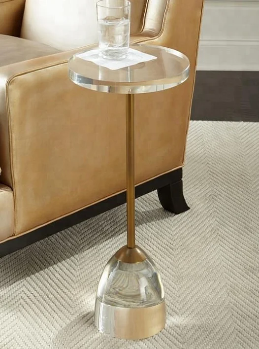 2021 new design clear small acrylic tea side table coffee tables