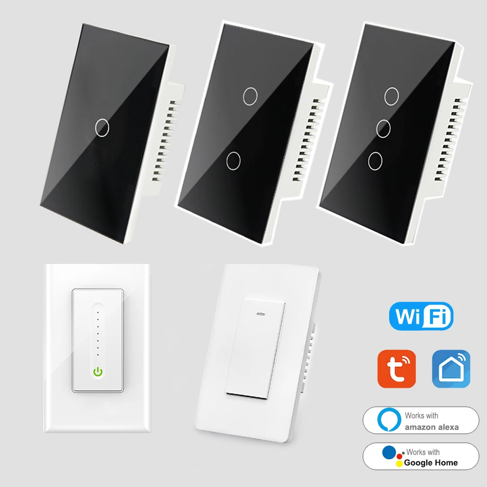 Hot Selling 2022 Eu Uk Wifi Touch Light Wall Switch Smart Home Hotel Led Sensitive Electrical Switches
