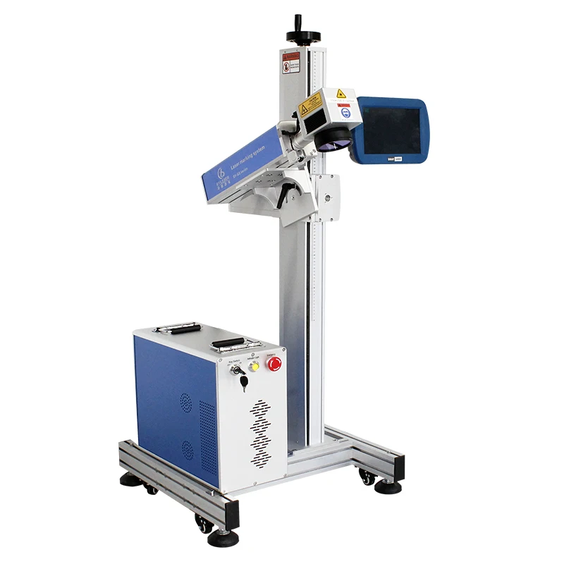 Hot Sale CNC Flying Fiber Laser Marking Machine 20W 30W High Speed Laser Printer Clefine Dynamic for PVC Plastic Pipe