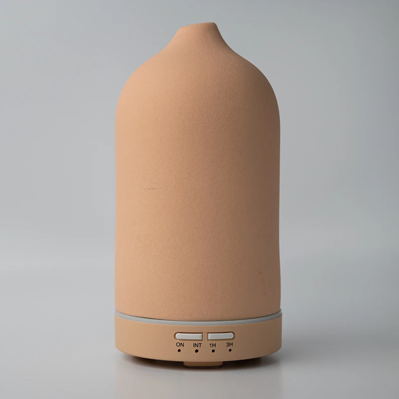 factory 100ml wood grain ceramic short nozzle humidifier seven color ceramic aroma machine ultrasonic essential oil diffuser