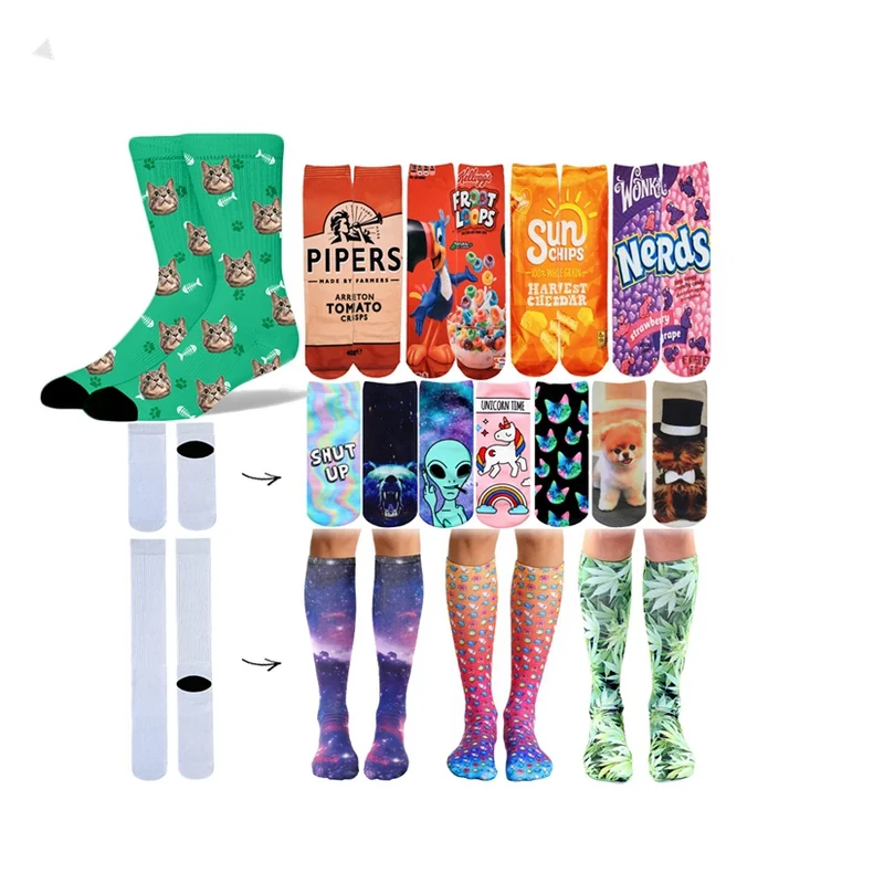 KAITE-1-J0029 manufacturers sublimation printed socks with print