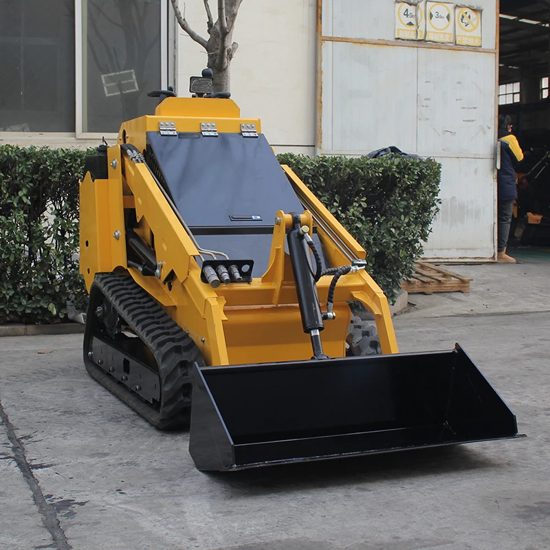 Mini loader skid steer loaders with tracked snow blower lawn mower breaker hammer earth-moving machinery mini skid steer loader