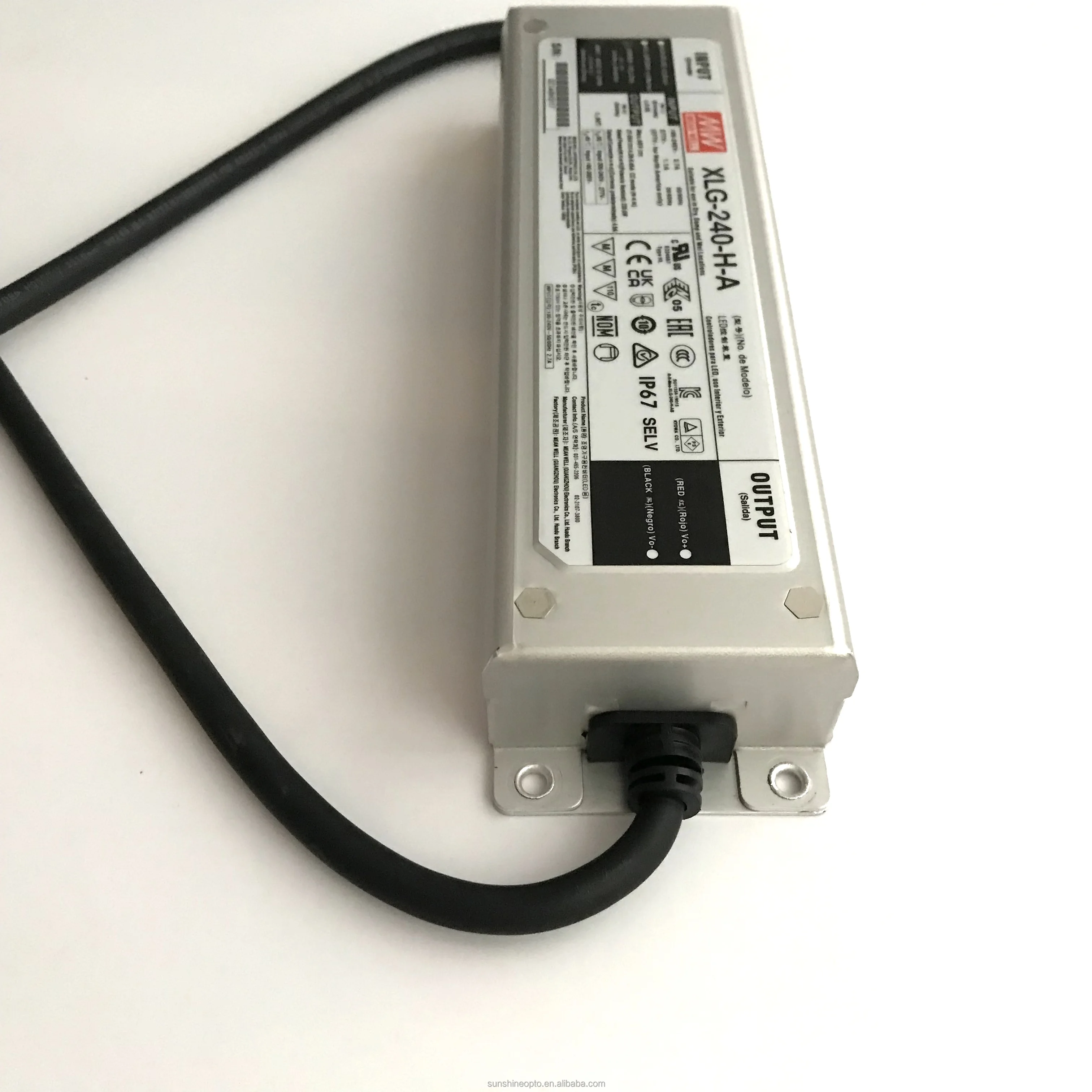 Taiwan Mean Well XLG-240-H-A Street Light 200W 240W 48V 36 Volt 52 Volt Tunable Led Driver