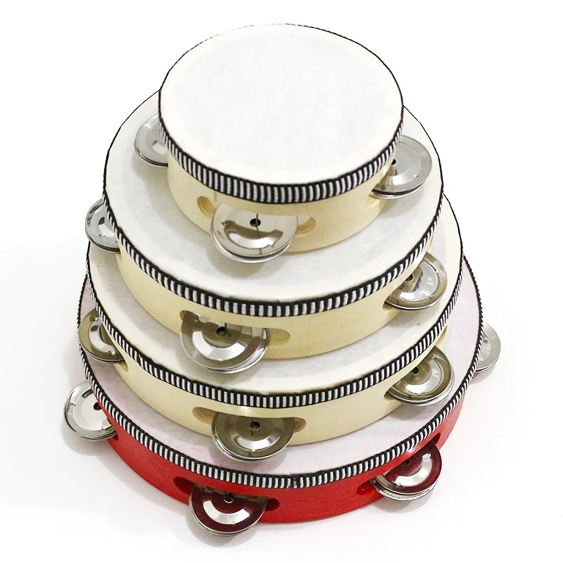 Оптовая продажа деревянных бубен Panderos профессиональный инструмент мини-бубен с индивидуальным логотипом Детские барабаны набор ручных инструментов