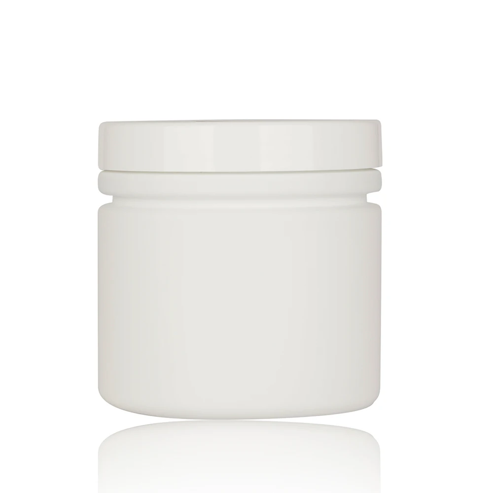 Plastic Storage Container Food Grade Nut Paint Glue Cosmetic Packaging Jar Good Sealing White black body cream Jar With Lid