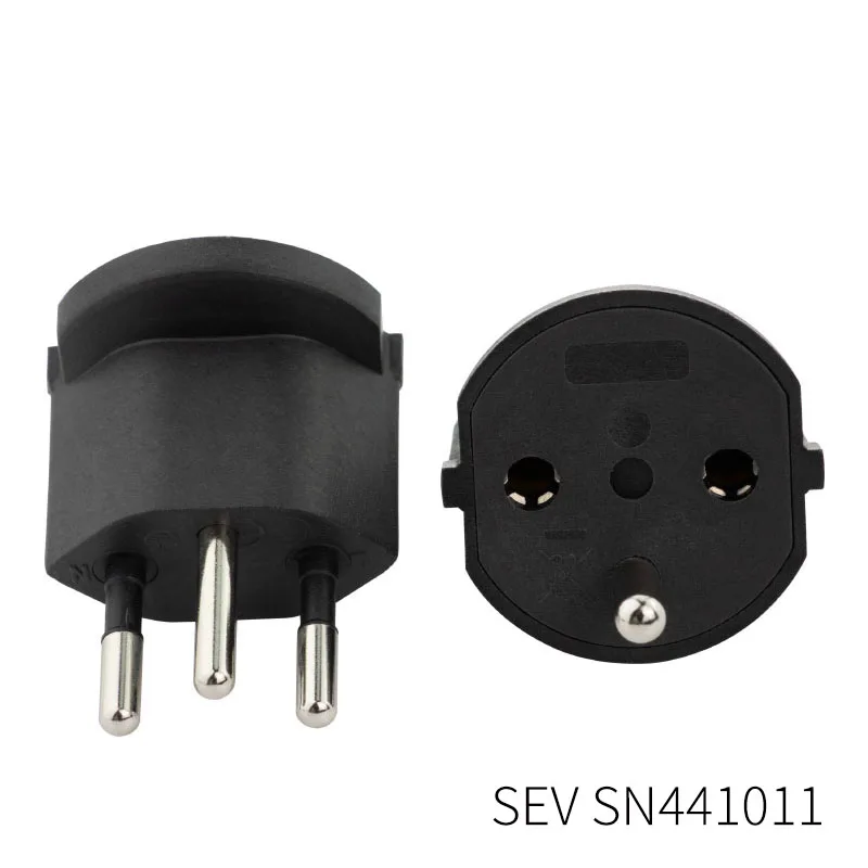 Швейцарский штекер лья SN441011 класс IEC60884 идеальный ЕС для швейцарского адаптера фиксации тип J штекерные адаптеры французский переходник от Schuko к швейцарскому