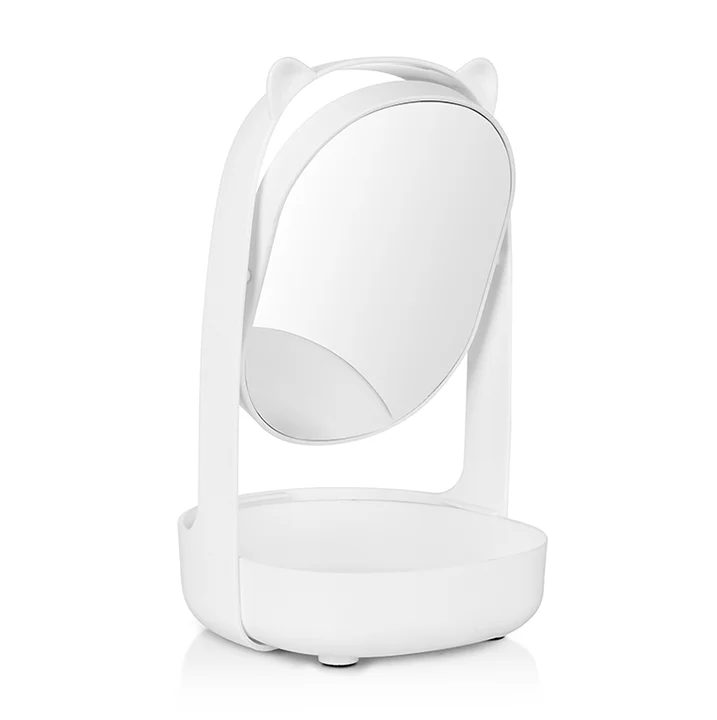 suppliers portable travel makeup mirror framed standing oval organizer box mirror with storage case