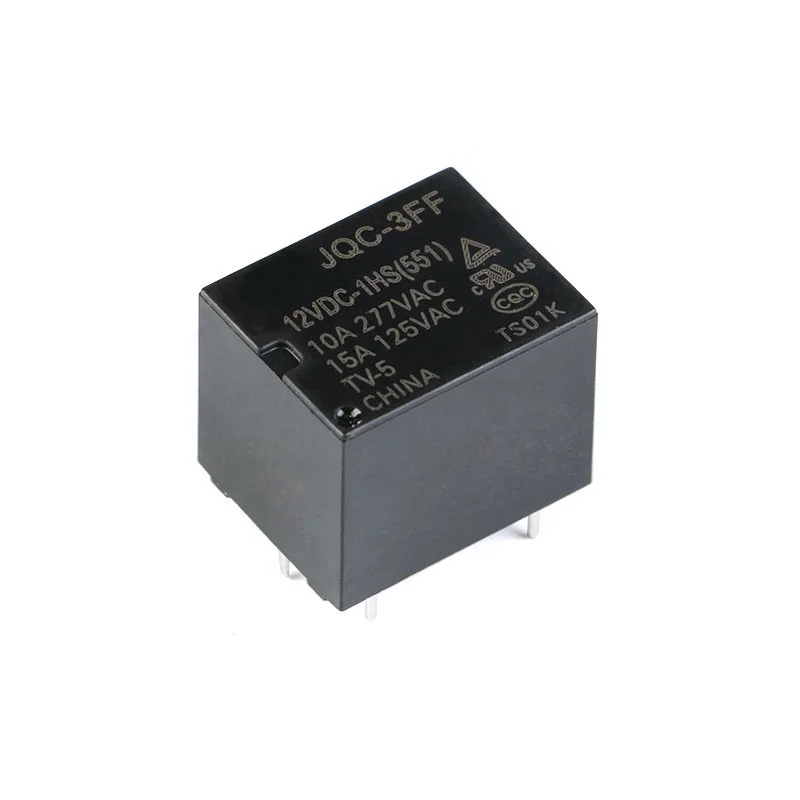 Original relay JQC-3FF-5VDC-1HS/JQC-3FF-12VDC-1HS/JQC-3FF-24VDC-1HS 1 set of normally open 10A 4 feet JQC-3FF-5VDC-1HS