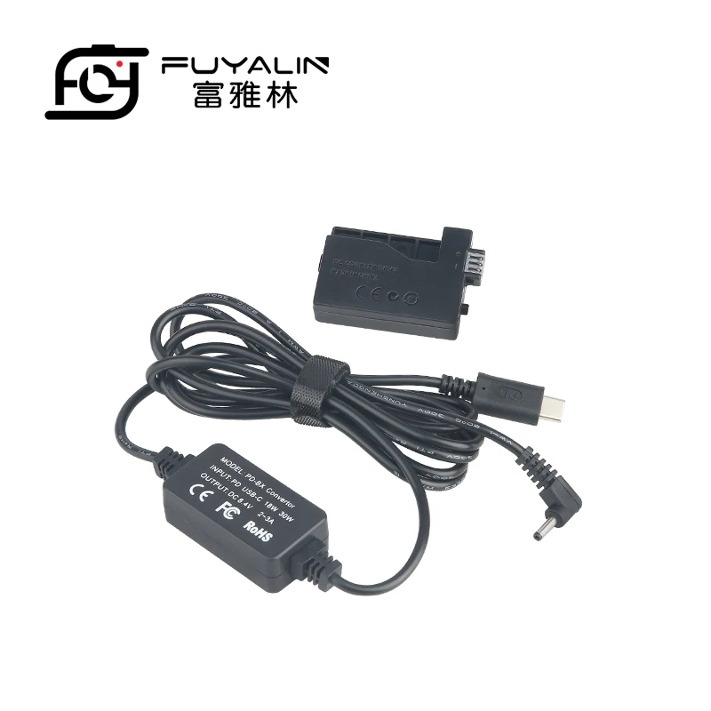 DRE5 LPE5 Dummy Battery PD/TYPE-C Adapter Charging Cable  for  Canon Cameras  Rebel XSi XS 450D 500D 1000D Kiss F X2 X3 T1i