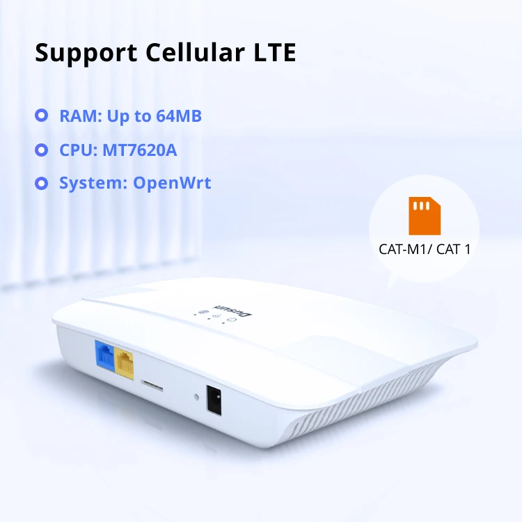 Dusun Smart Elderly Care Programmable Hub Support Zigbee 3.0 Ble Lte Iot Gateway 4G for RPM