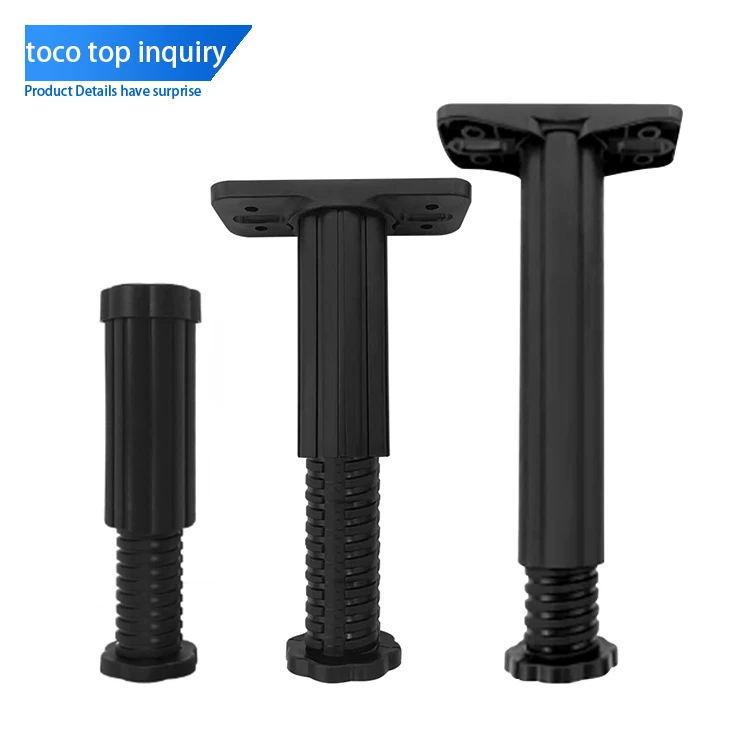 Toco Multifunctional Plastic Legs For Furniture Kitchen Cabinet Sofa Table Abs Plastic Adjustable Height Inserts Cabinet Leg