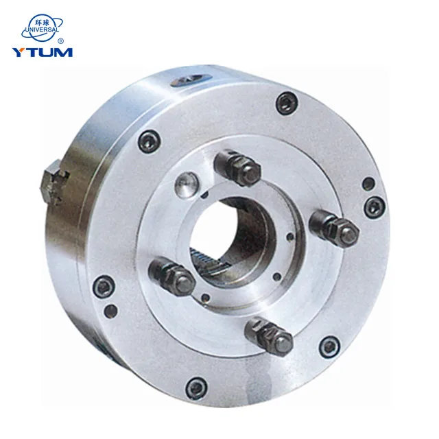 3 jaw self-centered rotating lathe chuck three-claw manual machine tool K11 series scroll middle hole chuck with hard jaws chuck