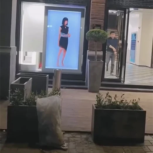 85 inch transparent lcd screen indoor capacitive touch screen big size advertising playing showcase for store window exhibitions