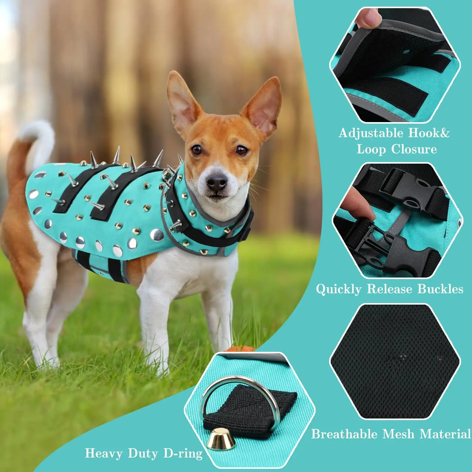 Anti Raptor Hawk Coyotes Proof Kevlar Protection Harness Reflective Coyotevest Spikevest Dog Vest For Small Dogs Puppy Cat