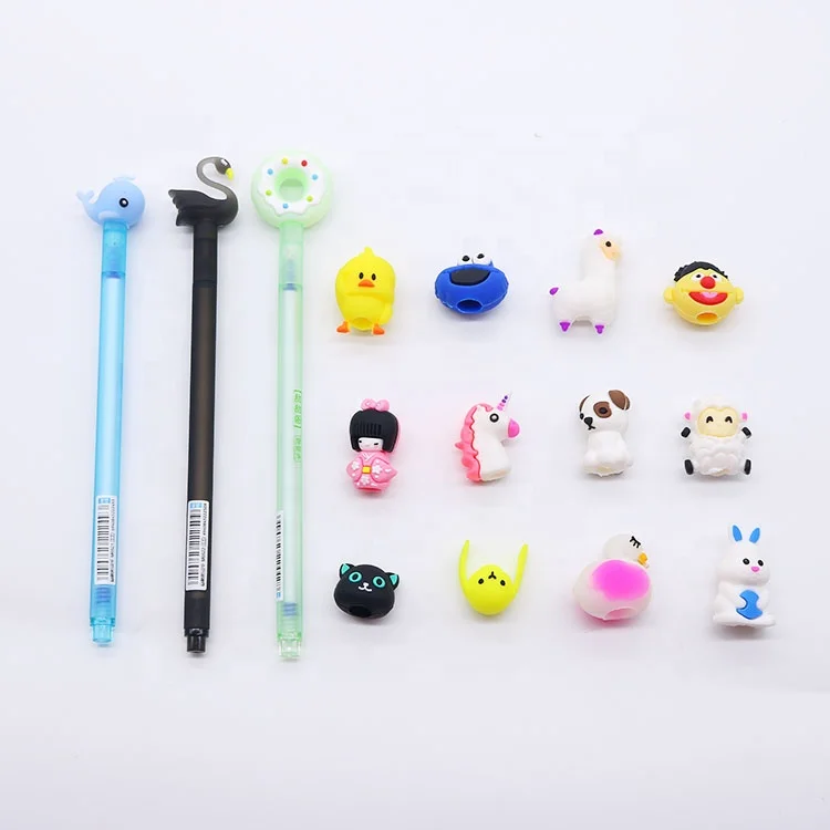 High quality selling small MOQ custom cute doll custom logo erasable gel pen