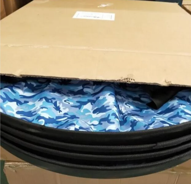 Heavy-Duty Portable Double Inflatable Sled, Camouflage Color Snow Tube with Shock Absorption Belt