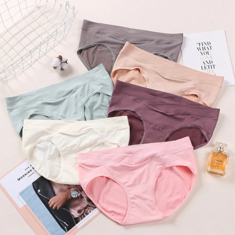 Новое цельное нижнее белье с низкой талией для беременных бесшовные трусики для беременных