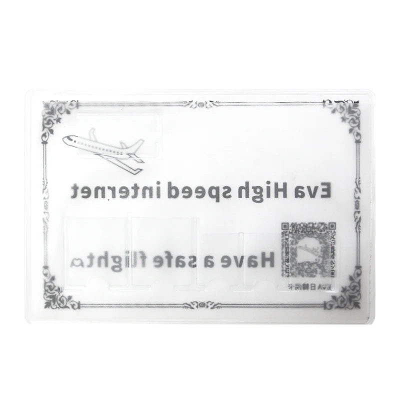 Custom PVC SIM Card Holder Sleeve Plastic Micro SIM Card Case Holder with Needle SIM Card Pouch