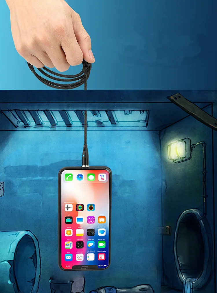 2022 hot sale magnetic data cable circular magnetic fast charging cable three in one multifunctional Nylon Braided data cable