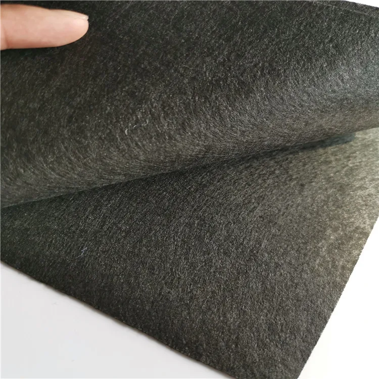 China Supplier Black PP Polyester Biodegradable Felt Nonwoven Fabric Interlining Needle Punched PET Nonwoven Fabric