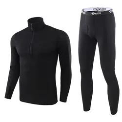 Quick dry training outdoor exercise sport fleece thermal underwear for men