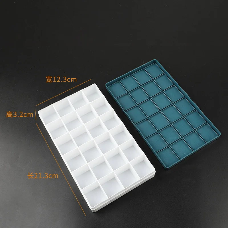 Hot selling square plastic painting palette with lid