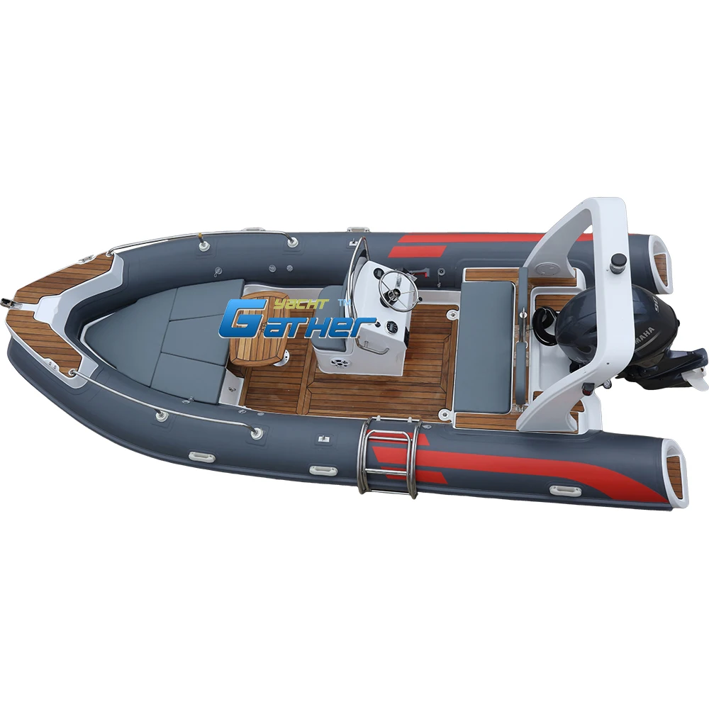 Gather RIB550 5.5M 18Ft 5.5m Outboard Motor Hypalon Material Rigid Inflatable Boat China Rib Boat For Sale RIB550B