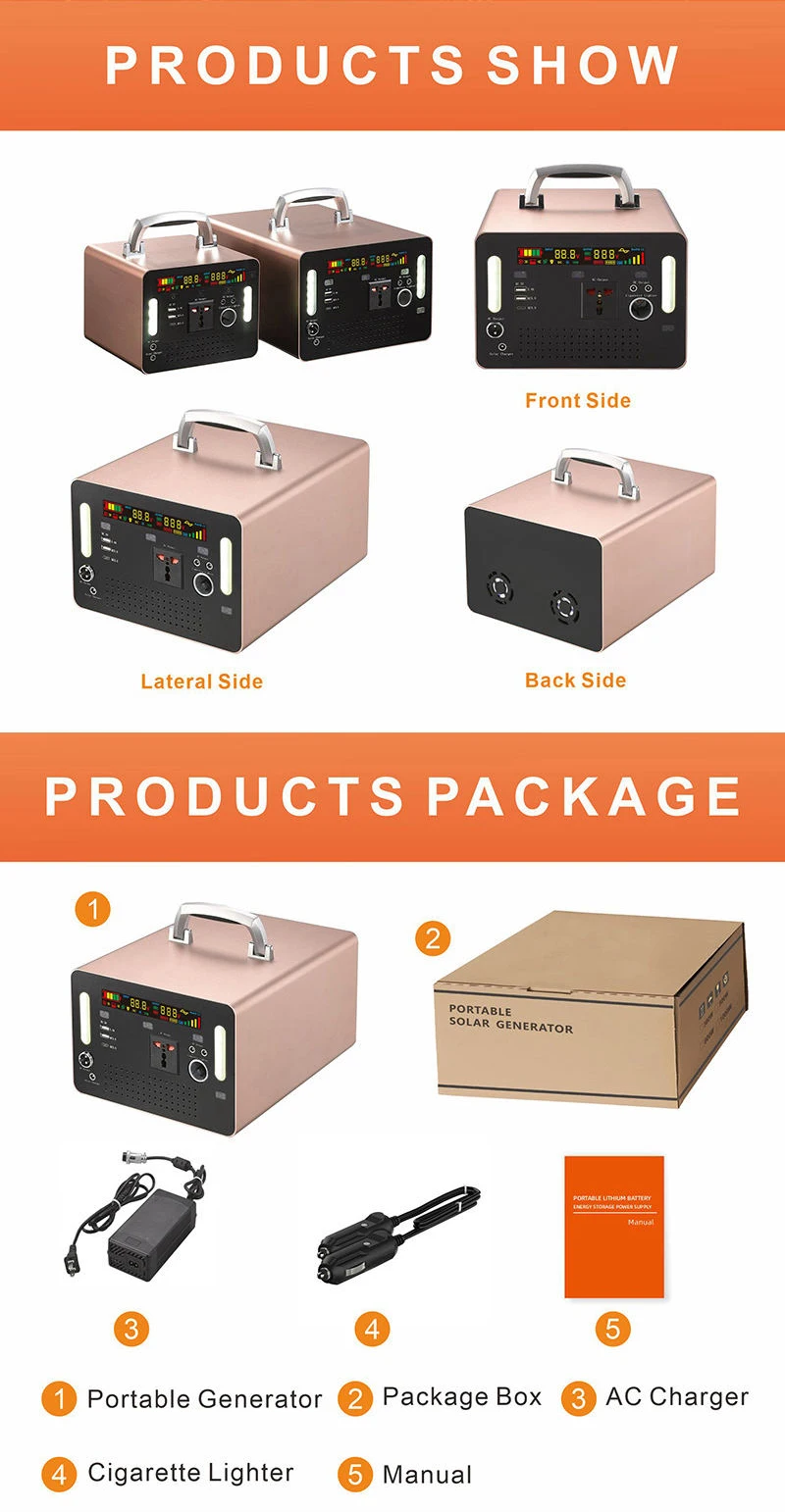 Portable Power Station 500W 1000W 300W 110V Air Compressor For Smartphone With Emergency Power Outage AC Adapter Outdoor And Hom