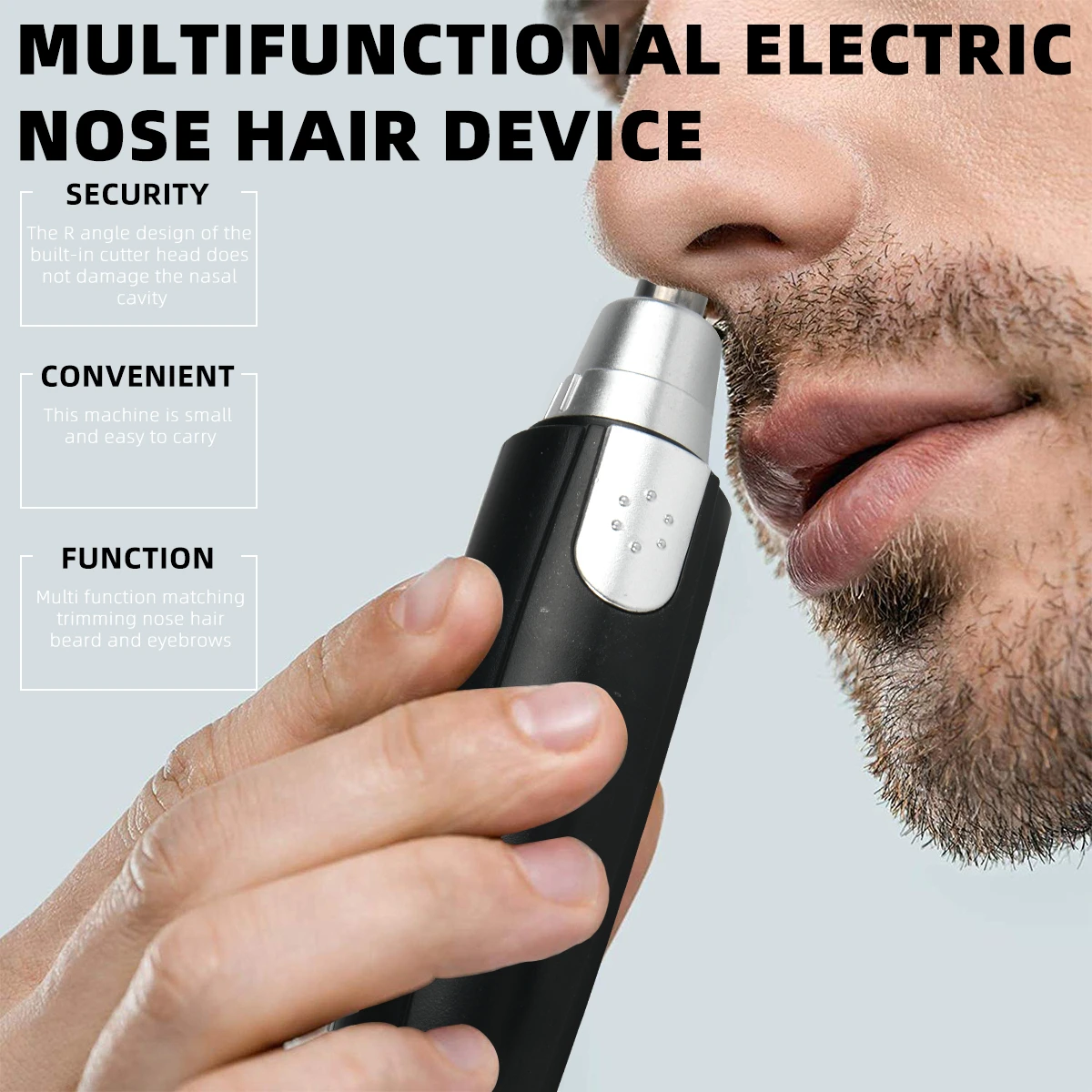 Chinese Supply High Quality Portable battery electric ear and nose hair trimmer for men