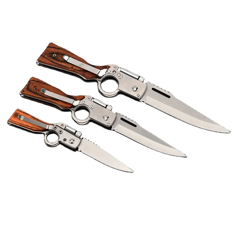 Outdoor Pocket Knife Knives with Light EDC Tactical Camping Survival Folding Knife