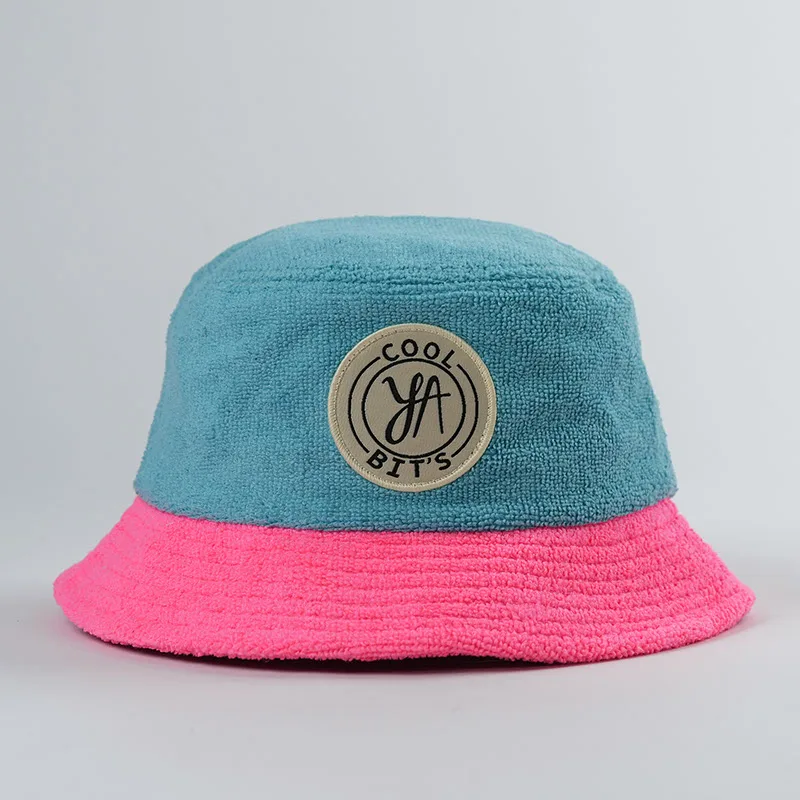 Дизайн по индивидуальному заказу тканый патч с логотипом унисекс махровое полотенце модная шляпа-ведро