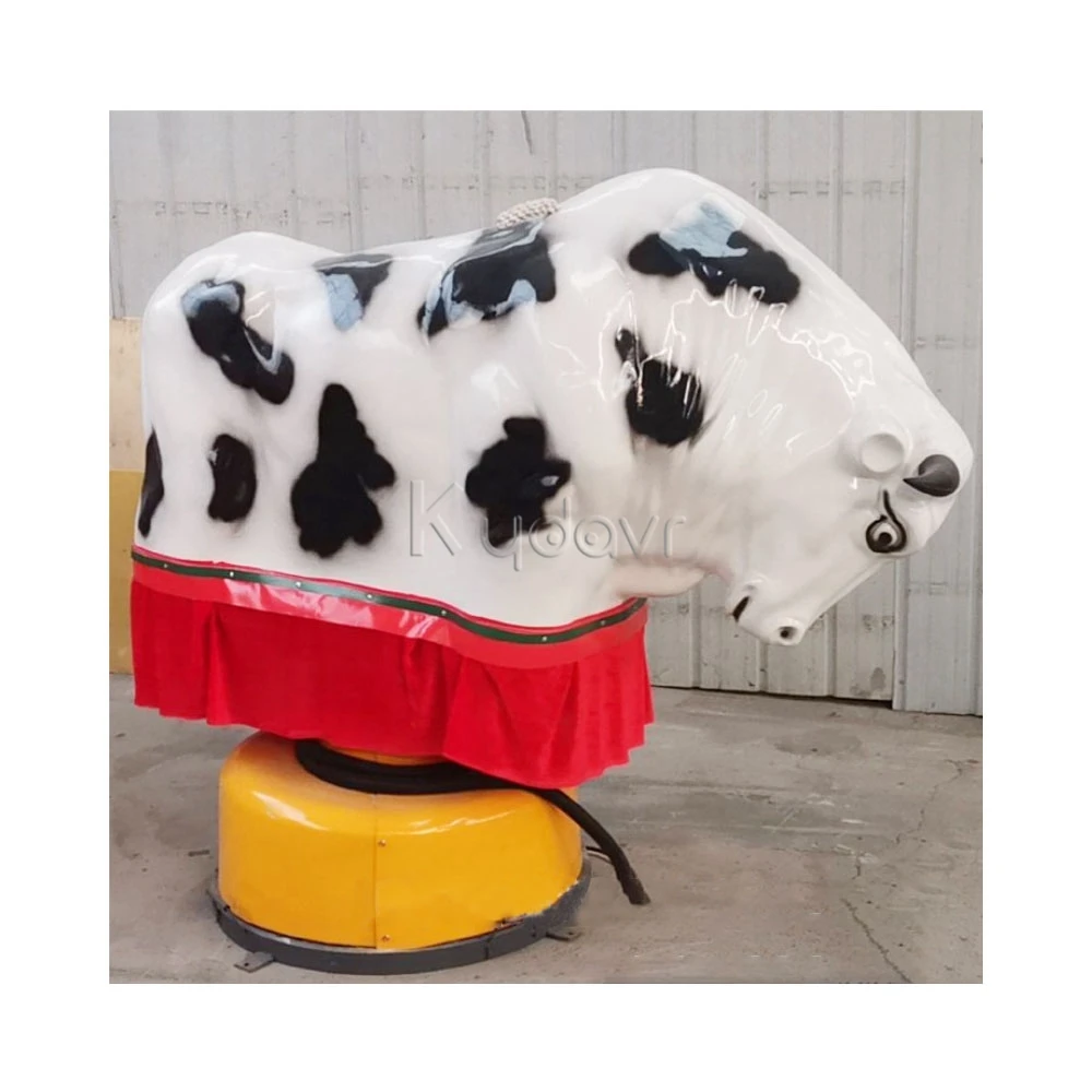 Commercial carnival amusement park electric inflatable adult ride rodeo bull game mechanical crazy bull riding machine for sale