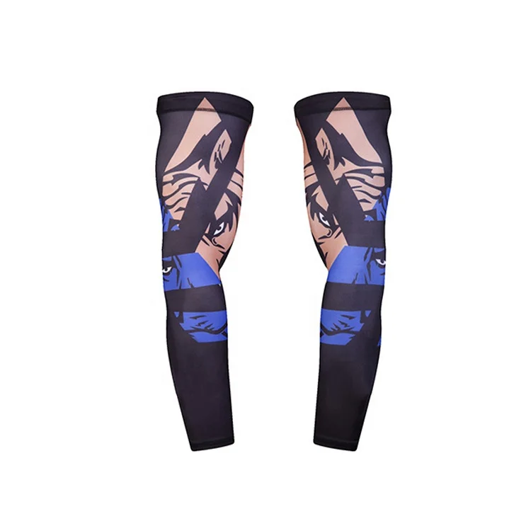 New Fashion Sublimation Print Logo Lycra Bike Hiking Golf Football Elastic Sport Golf Arm Warmer For Men Women