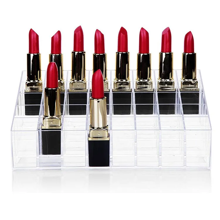 Acrylic Clear Cosmetic Makeup Organizer Stand Shelf For Lipstick