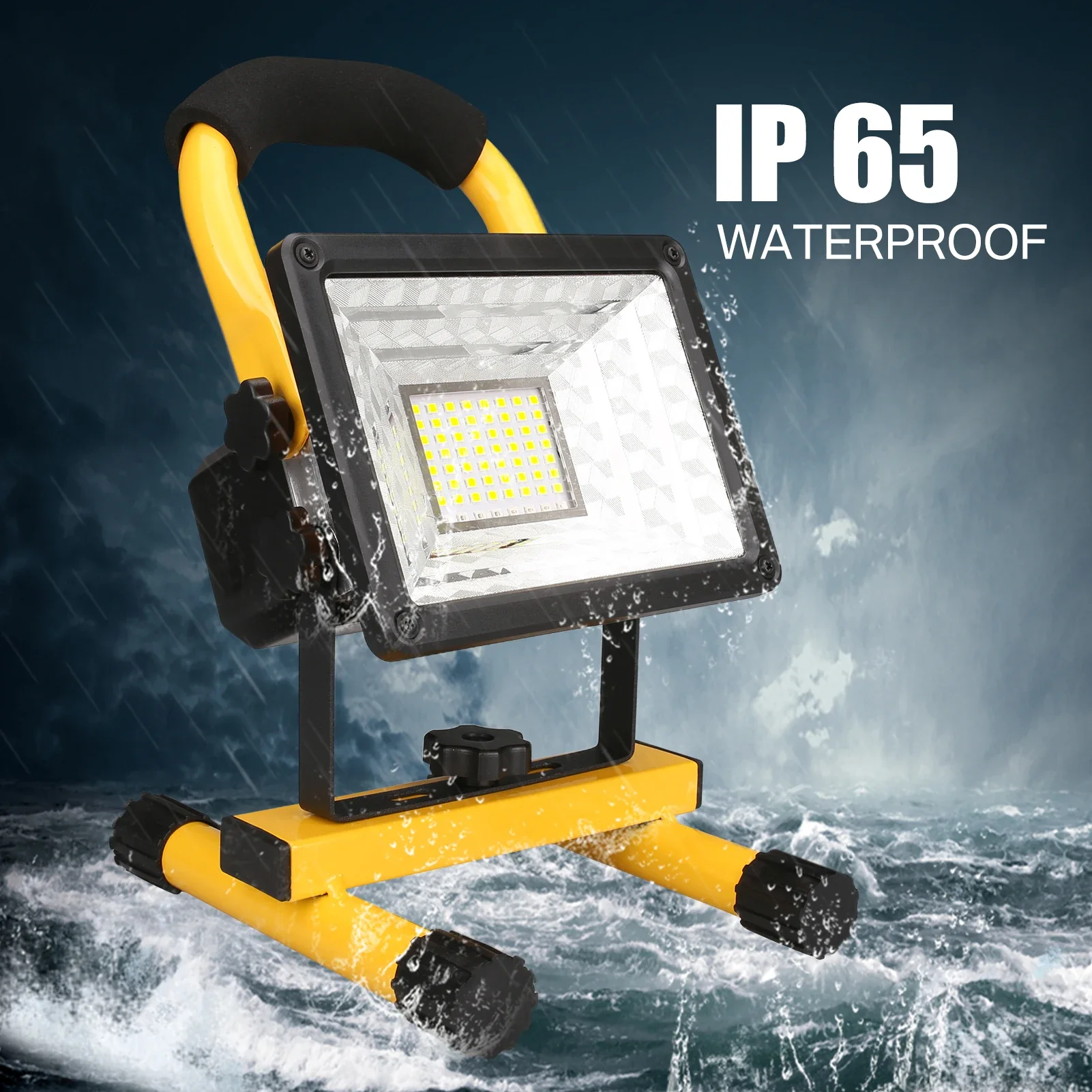 2024 Hot Solar 14000mah Angle Adjustment Power Display Usb Rechargeable Aluminum Alloy Led Torches Flashlight Led Work Light