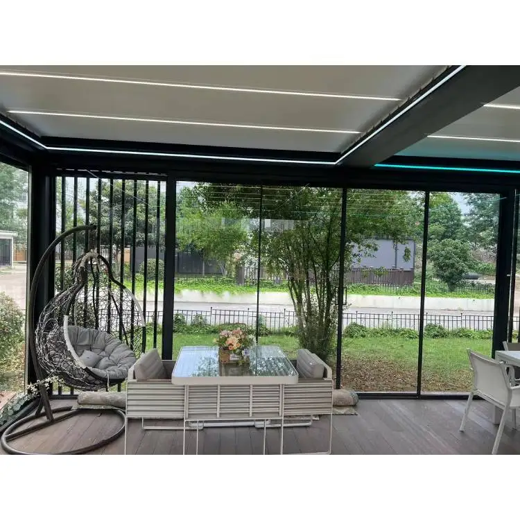 Strong Wind And Snow Resistant Intelligent New Energy Aluminum Alloy Louver Pavilion