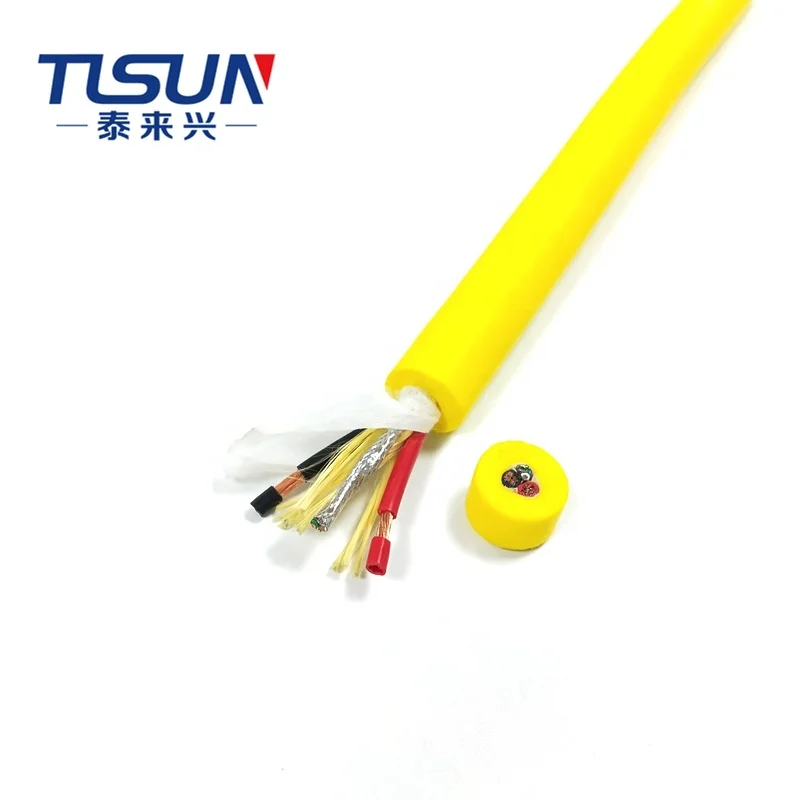 4Core Twisted Yellow ROV Cable Zero Floating Cable For ROV