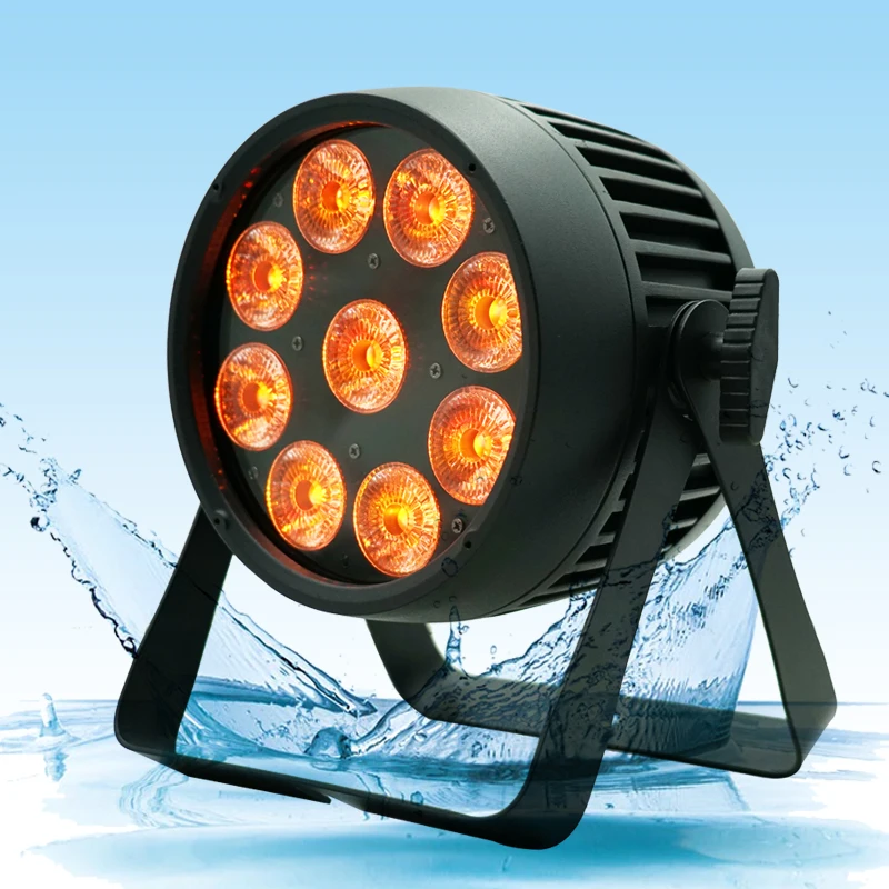 Battery Professional Stage Lighting  9x18w RGBWAUV 6in1 party supplies light battery DMX