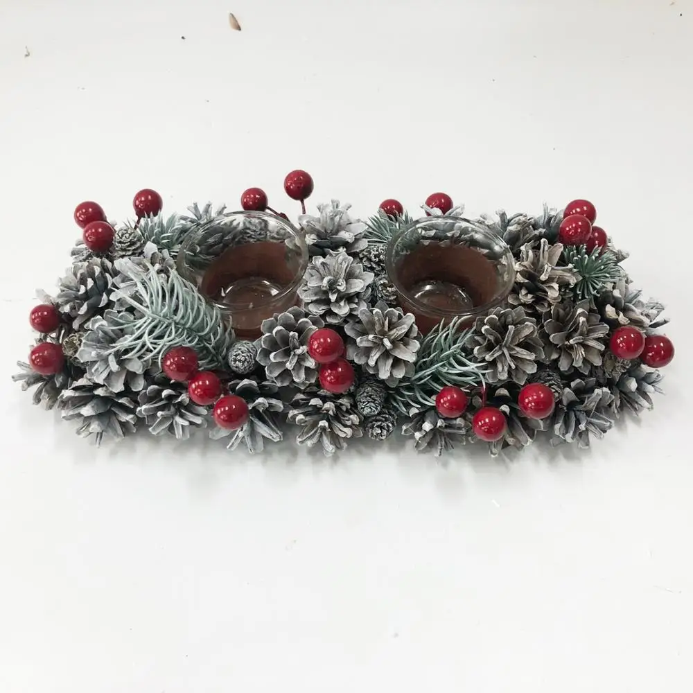 Wholesale Pine cone Christmas Wreaths for Front Door Decoration Wall Decoration