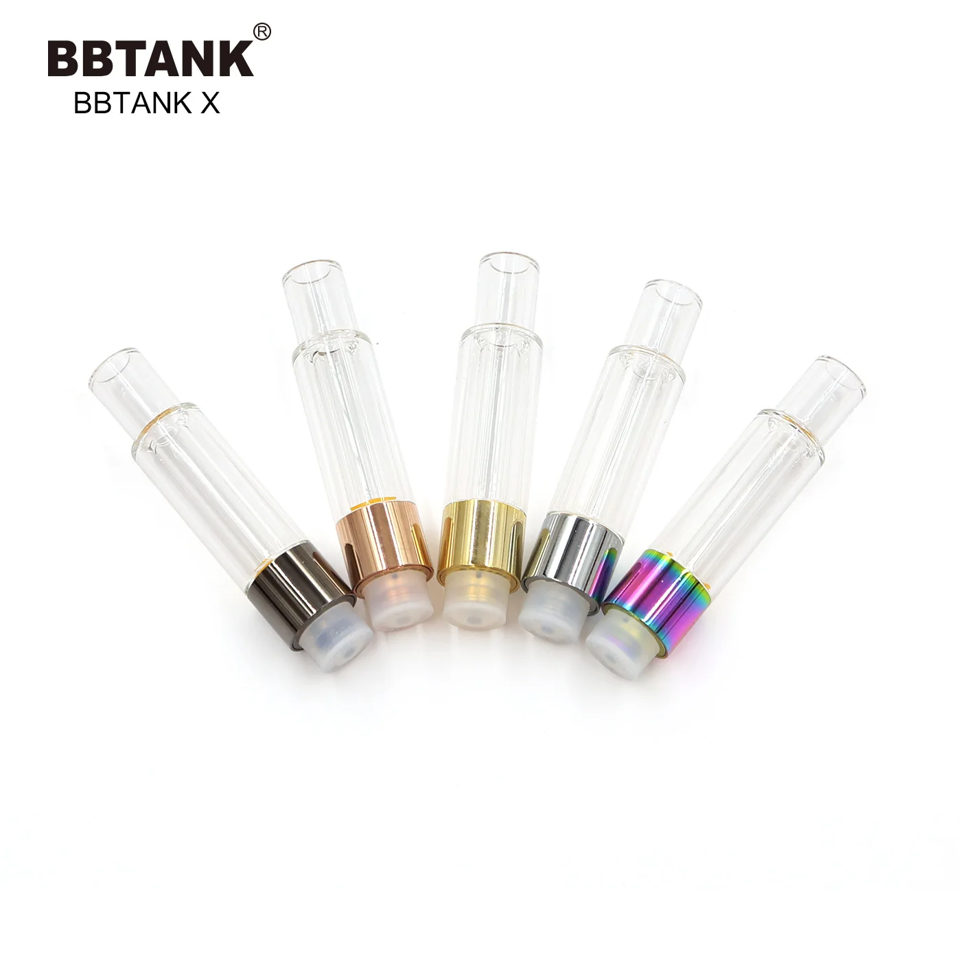 Стеклянный керамический бак BBTANK X cbd oil толстый масляный картридж с резьбой 510 без пуговиц горения 5 мл 8