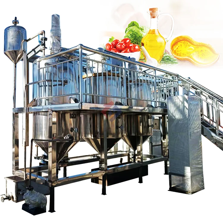 Canola rapeseed cooking oil refining machine equipment plant production line price