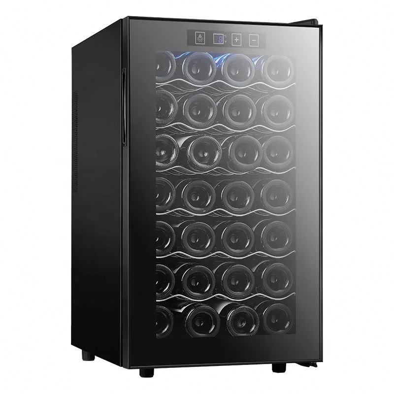  Wholesale price LCD display 28 bottles thermoelectric eco friendly glass door wine cooler