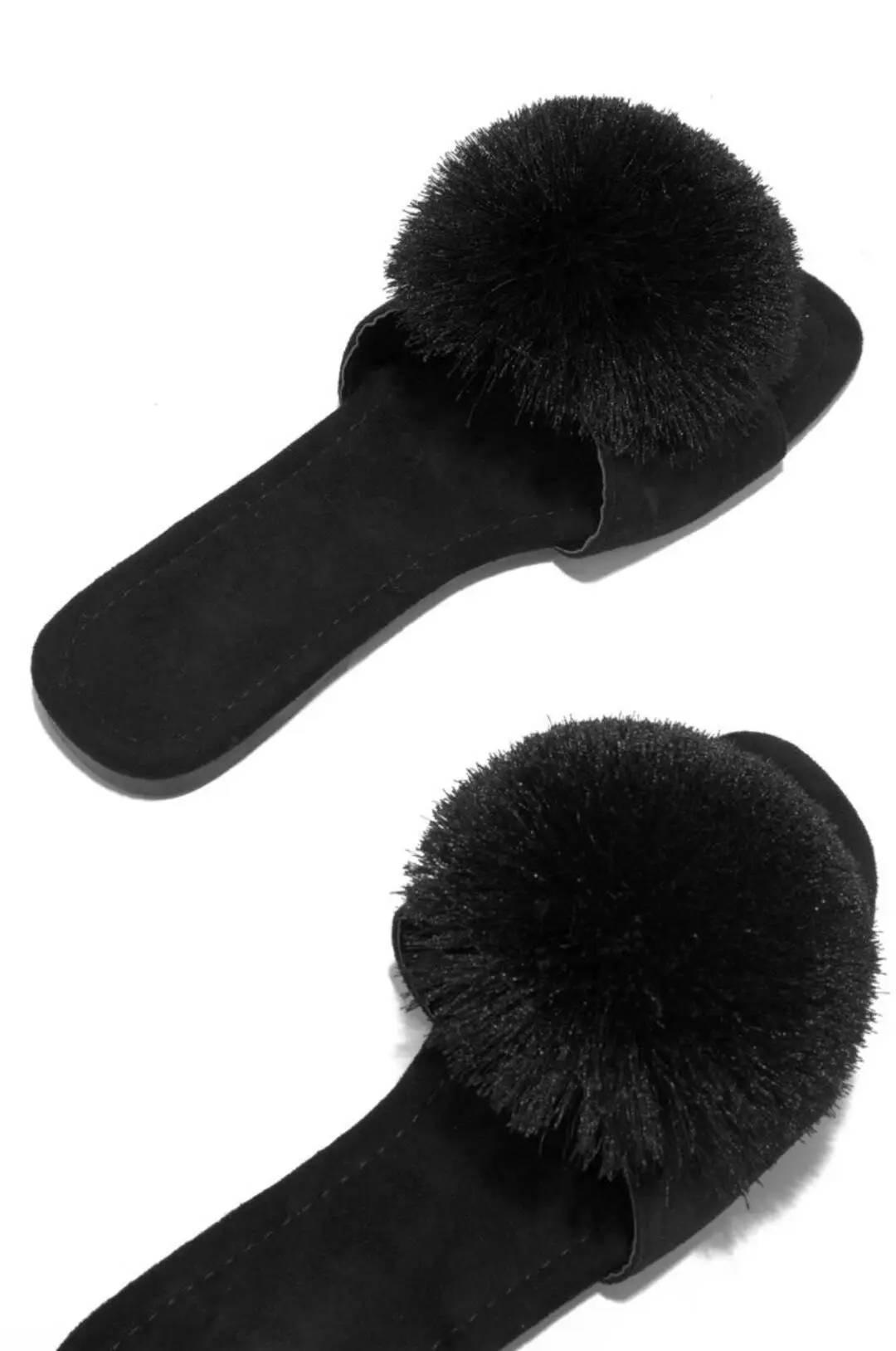 Lady Fur Slide Jelly Shoes Sexy Open Toe Handmade Fashion Roman Styles Sandalias