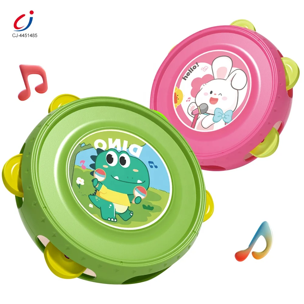 Chengji baby make music tambourine  hand clapping bell drum instrument small toy drum plastic kids