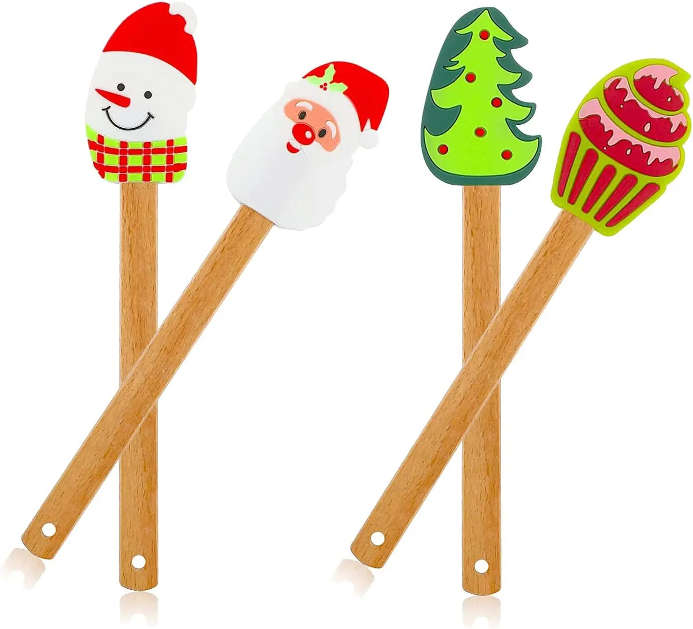 Christmas presents for Children  Epoxy Resin Christmas Silicone Spatula, Cake Butter Spatula  For Kitchen Mixing Cooking Baking