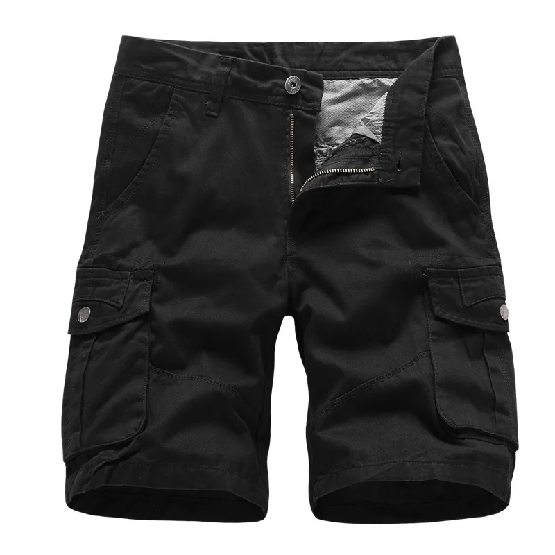 
Men Summer Pockets Cargo Cotton Pants Shorts Male 